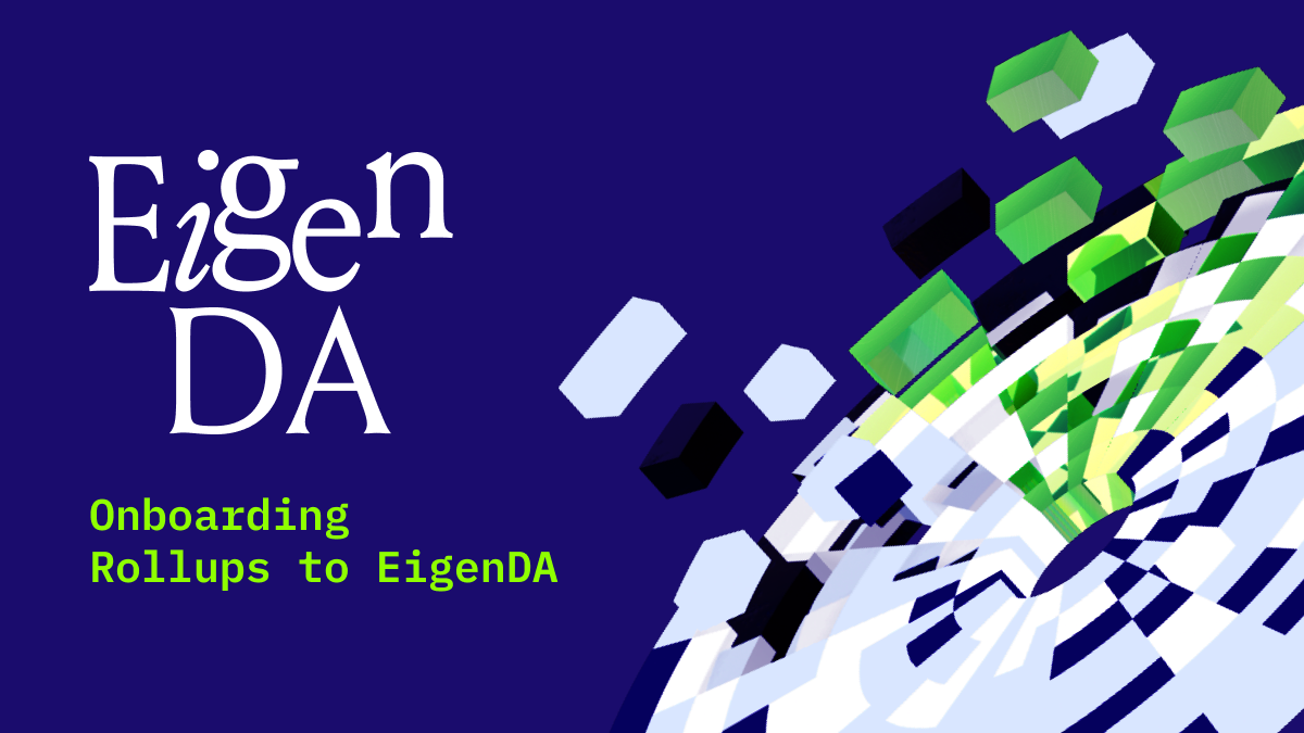 Although initially built to support the data availability needs of Ethereum rollups operating on EigenLayer, EigenDA furnishes accessibility to data availability for a plethora of AVSs of all shapes and sizes. That said, a month after EigenDA’s mainnet launch in April of this year, EigenDA opened accessibility for the final testing stages of rollup deployment prior to production-ready mainnet deployment. (Image Credit: Onboarding Rollups to EigenDA via the EigenLayer blog)