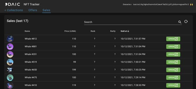 Randomearth NFT tracker