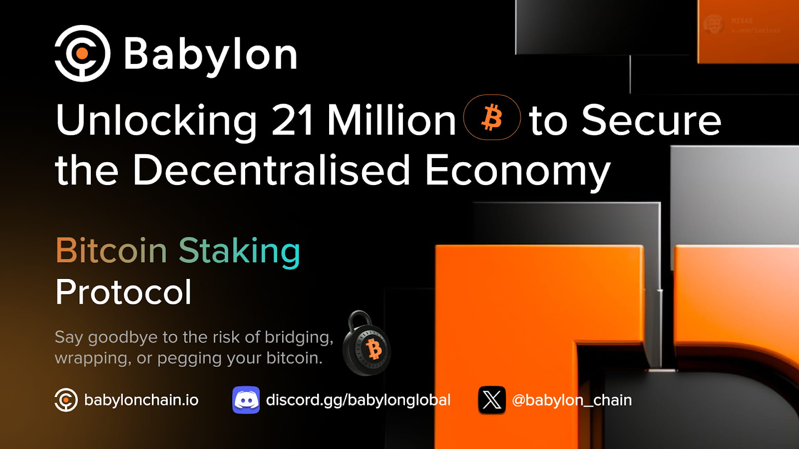 Babylon unlocks the ability to take any amount of Bitcoin on the Bitcoin network via a sovereign Cosmos chain, greatly expanding the utility and growing use cases of the Bitcoin blockchain moving forward. (Image Credit: Babylon Binance blog post via Babylon and Binance Square)