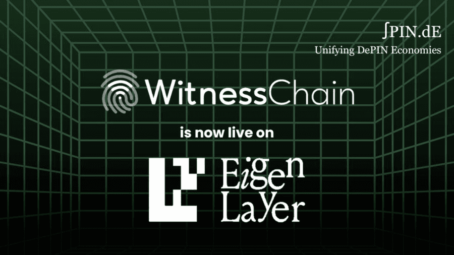In April, Witness Chain announced that it had become one of the first Actively Validated Services to launch on EigenLayer, offering a DePIN connectivity layer that allows for the interoperability of various products and services between various DePIN networks. (Image Credit: Witness Chain Twitter post via Witness Chain Twitter)