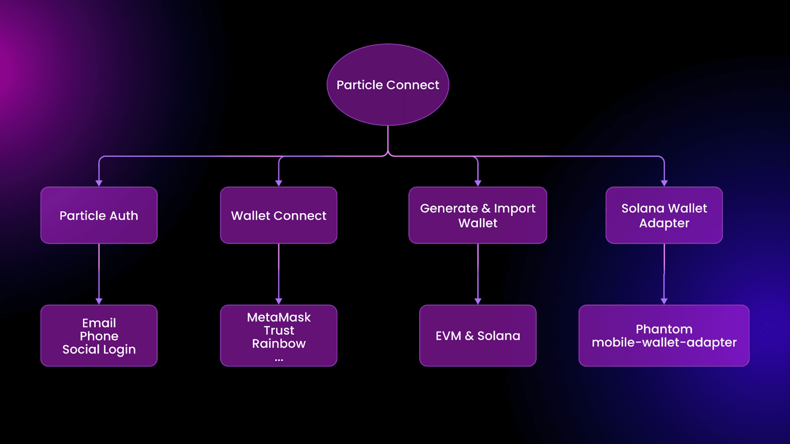 Particle Connect leverages numerous integrations to realize its goal as an application onboarding and connectivity paradigm within Particle Network and an ever-expanding number of Layer 1 and Layer 2 blockchains. (Image Credit: Introduction to Particle Connect via the Particle Network documentation)