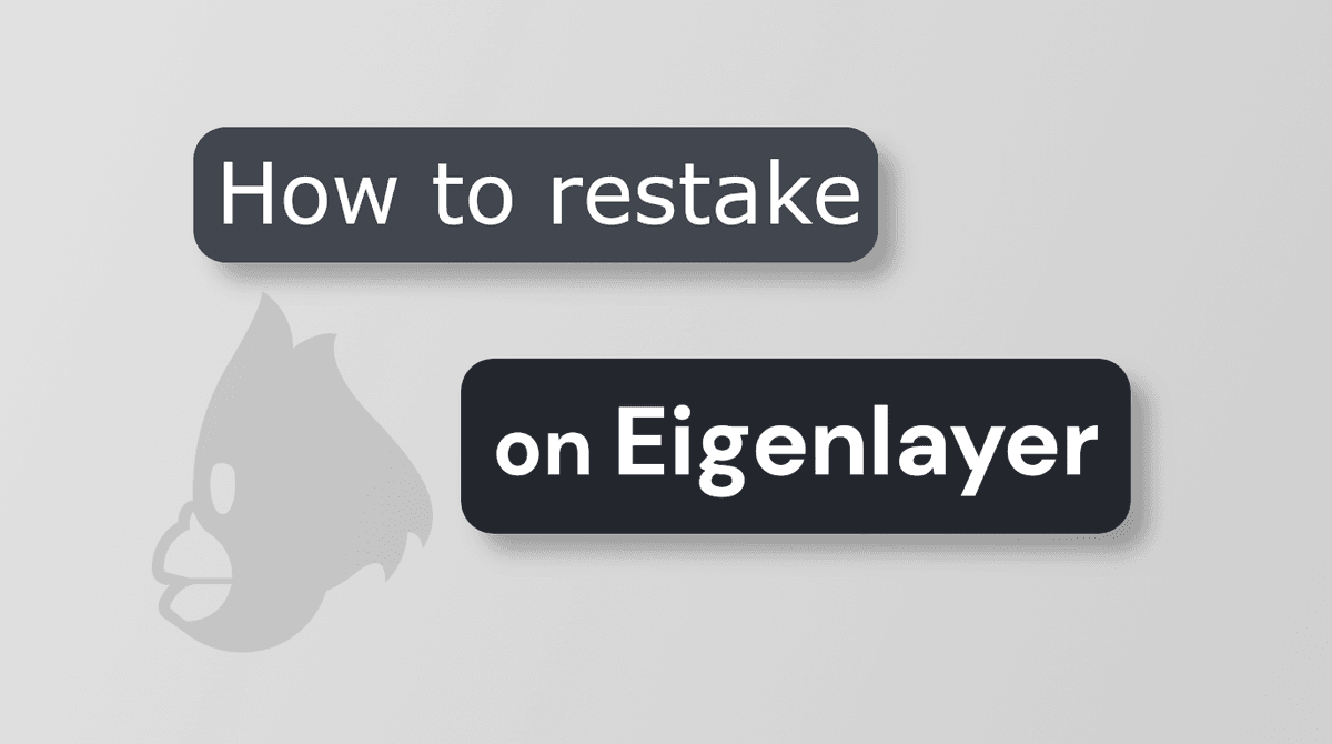 How to restake on Eigenlayer